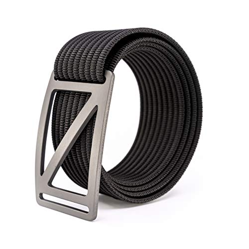 GRIP6 Ultralight Series Nylon Belts - Canvas Belts for Men & Women - Tactical Belt with a Gunmetal Belt Buckle - Black Strap