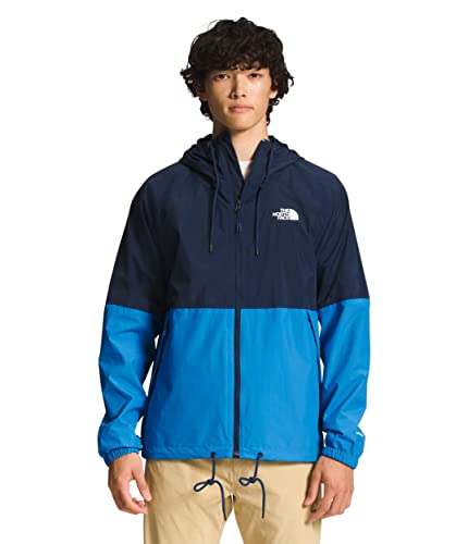 THE NORTH FACE Antora Rain Hoodie Mens Jacket Summit Navy/Super Sonic Blue Sz XXL