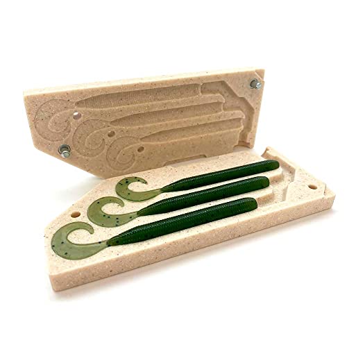 Smedioks Premium Soft Plastiс Mold Lure Making Injection Molds Fishing Lures 3 Cavity Yamamoto Stretch 40 Grub