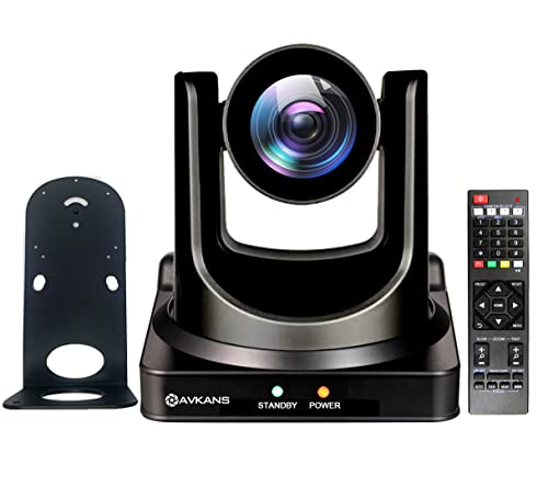 AVKANS PTZ Camera, HDMI PTZ Camera with 20X Zoom and Simultaneous 3G-SDI HDMI IP Live Streaming AI Tracking PTZ Camera for Church Worship Events School Hospital Boradcast