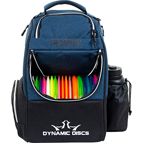 Dynamic Discs Trooper Disc Golf Backpack | Frisbee Disc Golf Bag with 18+ Disc Capacity | Introductory Disc Golf Backpack | Lightweight and Durable (Midnight Blue)