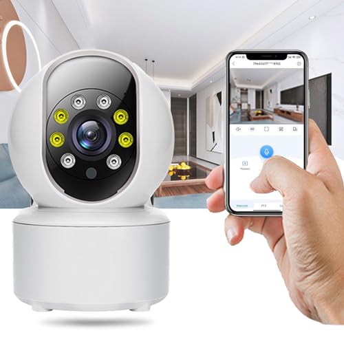 Sentmoon 5G & 2.4GHz Security Camera, 1080P WiFi Camera Wired for Pet, 360°View Baby/Dog Monitor, Wireless Camera with 2 Way Audio, Full Color Night Vision, Motion Detection Auto Tracking