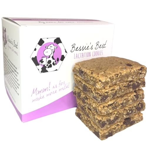 Bessie’s Best Lactation Cookies | Lactation Support Cookies | Oatmeal Peanut Butter Chocolate Chip | Increase Milk Supply | Breastmilk Boosting Cookies | Gluten Free Ingredients | Great Gift | 1 Dozen