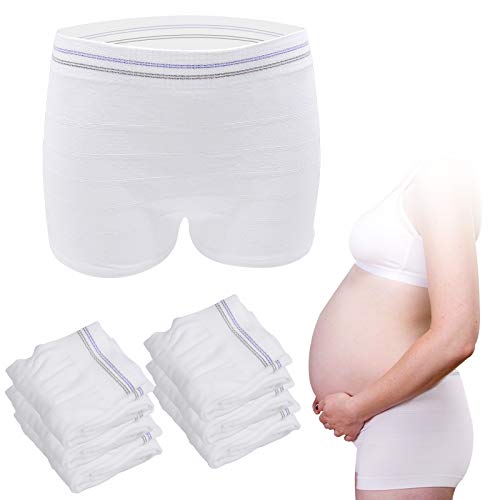 HANSILK Mesh Postpartum Underwear High Waist Reusable Post Bay C-Section Recovery Maternity Panties for Women Washable Mesh Panties (6 Pack, M/L)