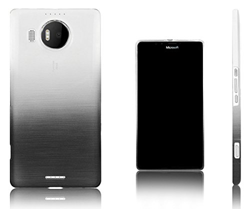 Xcessor Transition Color Flexible TPU Case for Microsoft Lumia 950 XL. with Gradient Silk Thread Texture. Transparent/Grey