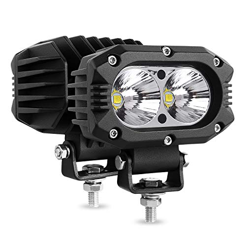 AUTOFEEL LED pods light 2PCS 4 Inch 80W Flood Light Bars Single Row 8000LM Off Road Driving Fog Light for Truck SUV Boat