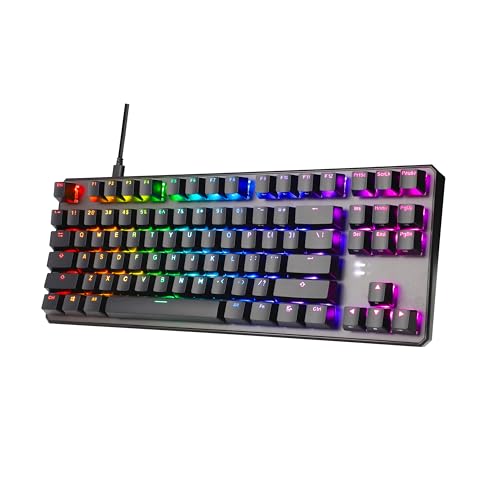 TECWARE Phantom+ 87 Key Mechanical Keyboard, RGB led, Wraith Pink Switch