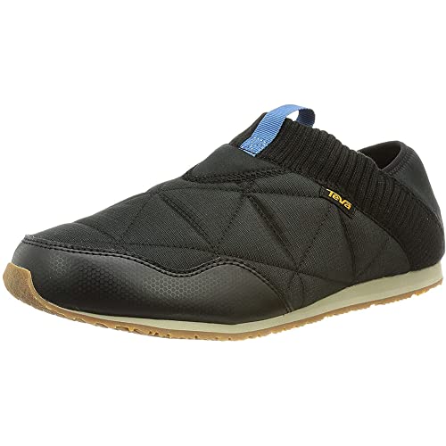 Teva Men's ReEmber Moc Lightweight Soft Comfortable Casual Moccasin Shoe, Black/Plaza Taupe, 10