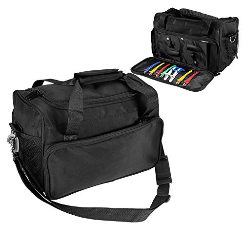 Hairdressing Tools Bag, Portable Salon Barber Handbag Makeup Cosmetics Tools Bag Scissors Comb Holder Bag Hairstyling Case Large capacity Hair Stylist Organizer for Equipment,