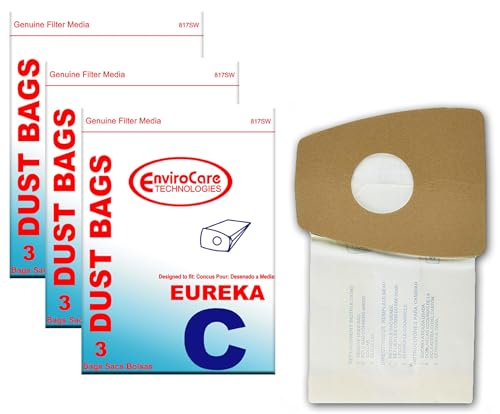 EnviroCare Replacement Vacuum Cleaner Dust Bags made to fit Eureka Mighty Mite Type C 9 Bags