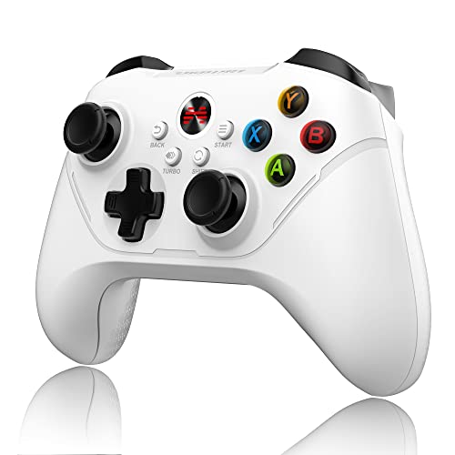 BEITONG Asura 2 Pro PC Gaming Controllers 2.4G Wireless Dual Vibrate Gamepad Joystick For Windows 7 8 10 11,Android TV,Steam,Simulater,Advanced M Buttons/Hall Effect Trigger (White)