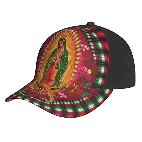 Our Lady of Guadalupe Virgin Mary Baseball Cap Adjustable Sandwich Cap Plain Hat Dad Hat Cap for Men Women