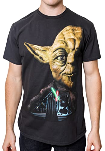 STAR WARS Yoda Last Battle Return of The Jedi T-Shirt(XXL, Black)