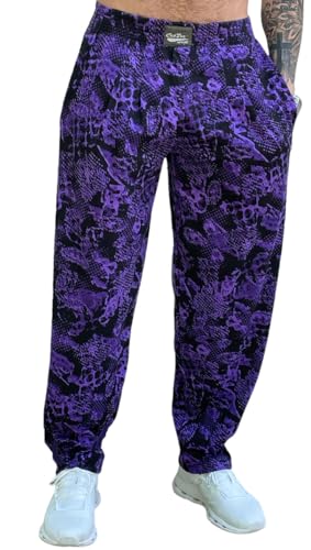 Crazee Wear Workout Purple Rain Designed Baggy Pants