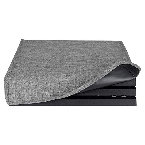 eXtremeRate Gray Horizontal Dust Cover for PS4 Pro Console, Soft Neat Lining Dust Guard for PS4 Pro Console, Anti Scratch Waterproof Cover Protector Sleeve for PS4 Pro Console