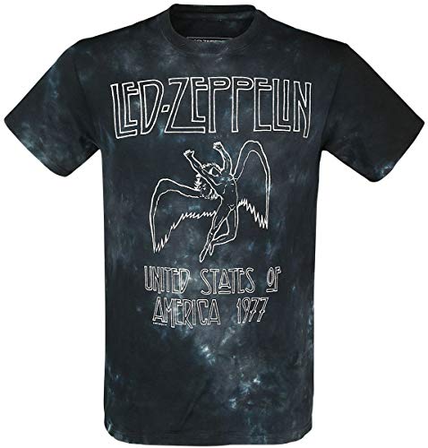 Liquid Blue Men's Led Zeppelin USA Tour '77 T-Shirt, Multi, Medium