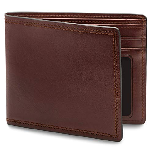Bosca Men’s Wallet, Dolce Leather Executive I.D. Wallet, Dark Brown