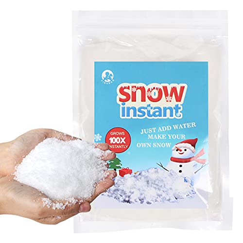 YIQUDUO Instant Snow Powder XL Pack- Makes 5 Gallons of Fake Artificial Snow- Great for Cloud Slime and Christmas Snow Decoration, Science Projects, DIY Arts & Crafts