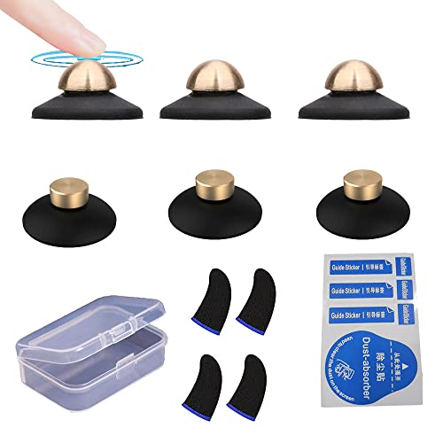 10 Pieces Phone Game Joystick Kits,6 Touch Screen Button Joystick Mobile Controller for phone tablet,4 Anti-Sweat Gaming Finger Gloves for game