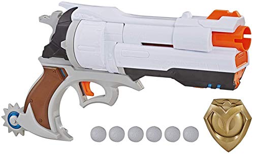 Nerf Overwatch McCree Rival Blaster with Die Cast Badge & 6 Overwatch Rival Rounds