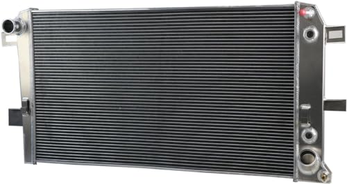 4 Row Performance Aluminum Radiator Compatible With Chevy Silverado 2500HD 3500 HD 6.6 Duramax LB7 LLY 2001-2005