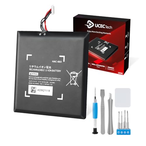 UCEC HAC-003 Battery Replacement Compatible with Nintendo Switch 2017 Console HAC-001, 4310mAh Battery Pack with Repair Tool Kit