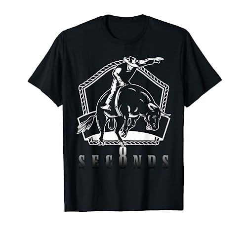 Cowboy Bull Riding Ask Me In Eight Seconds Western Rider T-Shirt