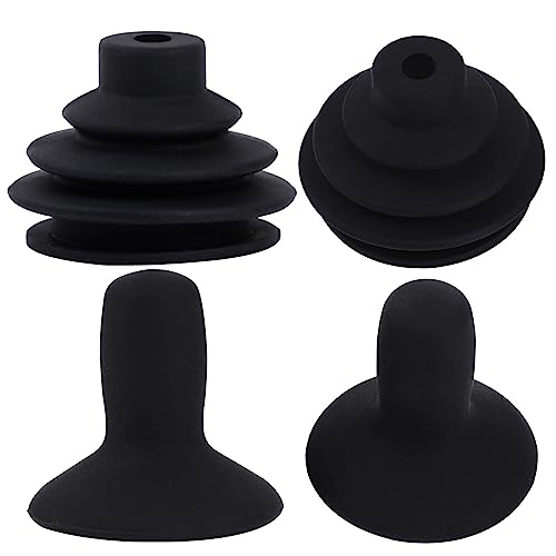 4 Pcs Wheelchair Joystick Button Cap Joystick Controller Knob and Gaiter Black Joystick Knob Button Controller for Electric Wheelchair Mobility Scooter