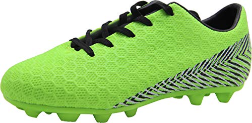 BomKinta Kid's FG Soccer Shoes Athletic Outdoor Soccer Cleats Green Size 12 M US Little Kid