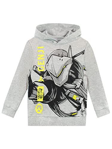 Overwatch Boys Hoodie Genji Gaming Kids Hooded Sweatshirt Gray 14