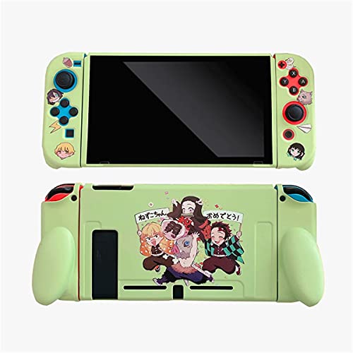 Protective Case for Switch, Cartoons Anime Cute Soft TPU Case Cover for Handheld Video Game Controller for Nintendo Switch - (Demon Slayer Blade Collection)