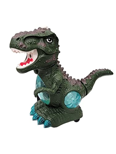 T-Rex Dinosaur Toys with Light and Music, Water Mist Spraying, Walking and Moving Electric Dinosaur Baby Toddler Kids Toy Age 3-5 Birthday Gifts Boys Girls (Green)