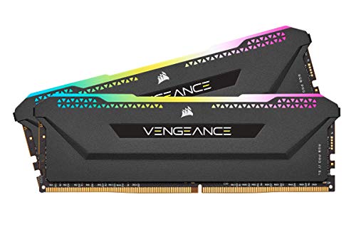 Corsair Vengeance RGB Pro SL 32GB (2x16GB) DDR4 3600 (PC4-28800) C18 1.35V Optimized for AMD Ryzen - Black (CMH32GX4M2Z3600C18)