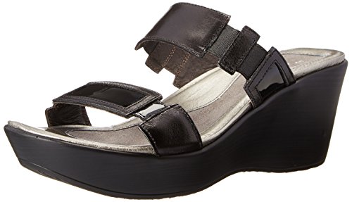 NAOT Women's Treasure Wedge Sandal, Black, 40 EU/9 M US