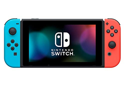 Nintendo Switch V2 Game Console - Black (HAC-001(-01) w/ OEM Blue/Red Joycon (Renewed)