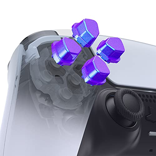 eXtremeRate Ergonomic Split Dpad Buttons (SDP Buttons) for PS5 Controller, Chameleon Purple Blue Independent Dpad Direction Buttons for PS5, for PS4 All Model Controller - Controller NOT Included