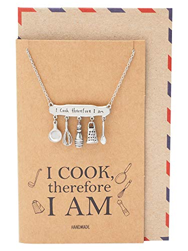 Quan Jewelry Baking Collection, Pastry Chef Gifts, Cook Utensils Charm for Cooking Mama, Inspirational Cooking Collection Pendant for Bakers - 100% Handmade