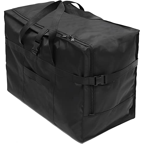 Travel Duffle Bag,120L Foldable Heavy Duty Overnight Bag, For Spirit Airlines, RicoRich Larger Size Carry on Luggage Sport Duffel for Weekender/Vacation/Camping/Beach/Tent(Black)