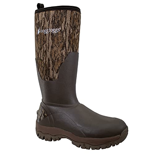 FROGG TOGGS Men's 1,200 gm Thinsulate Ridge Buster Waterproof, Insulated Rubber Hunting Boot, Mossy Oak Bottomland, 13