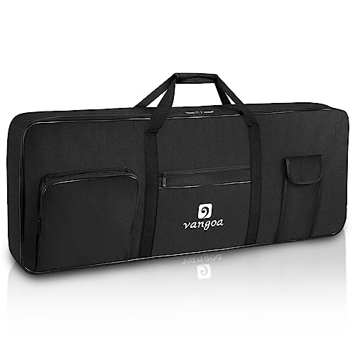 61 Key Keyboard Case, Electric Keyboard Piano Gig Bag Portable 40'x16'x6' Waterproof Durable Padded Keyboard Case Bag for 61 Key by Vangoa