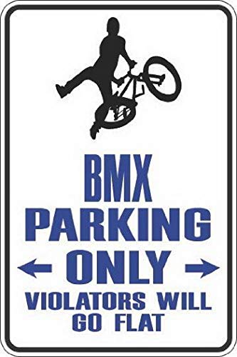 Uptell Warning Notice Metal Sign Outdoor BMX Parking Only S255 Plaque Home Decor Warning Garage Gifts Garden Fashion Poster 20x30cm