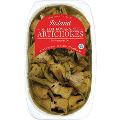 Roland Foods Grilled Roman Style Artichoke Hearts Marinated in Oil, Specialty Imported Food, 67-Ounce Package