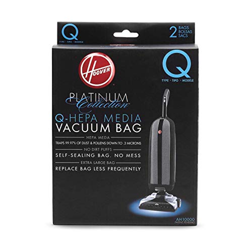 Hoover Platinum Type-Q HEPA Filter Vacuum Cleaner Bag, Part 902419001, Upright UH30010COM, 2 Count, AH10000