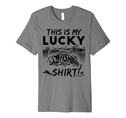 This Is My Lucky Fishing Shirt Funny Fishing Gift Premium T-Shirt