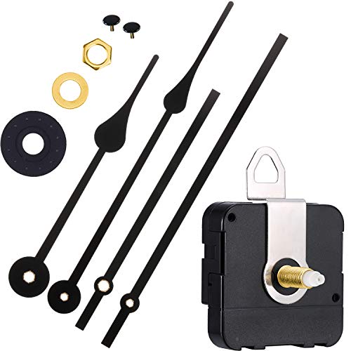 Long Shaft Clock Replacement Movement Quartz DIY Wall Clock Movement Mechanism with 2 Pairs of Hands