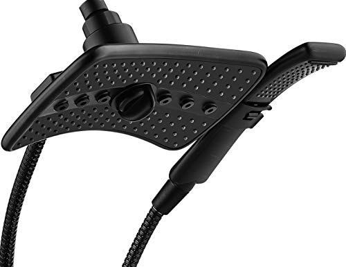 BRIGHT SHOWERS Four Spray Settings Shower Head Set Oil Rubbed Bronze and Black Finishing with 60' Long Stainless Steel Shower Hose