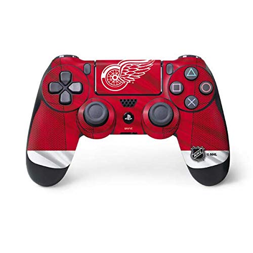 Skinit Decal Gaming Skin for PS4 Controller - Officially Licensed NHL Detroit Red Wings Home Jersey Design