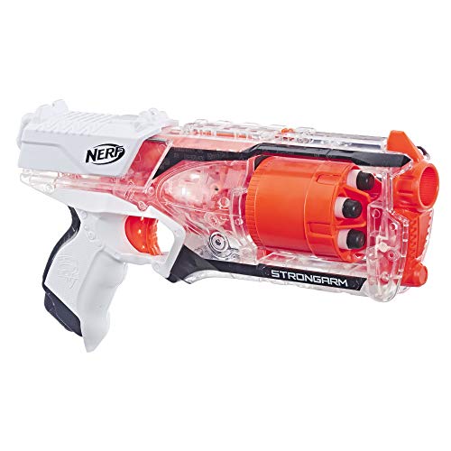 NERF Elite Strongarm, Rotating Barrel, Slam Fire, 6 Darts, 8 Year Old Boys & Girls & Up (Amazon Exclusive)