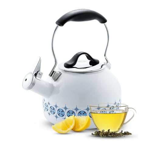 Chantal 1.8 quart Oolong Enamel on Steel Whistling Tea Kettle (Talavera)