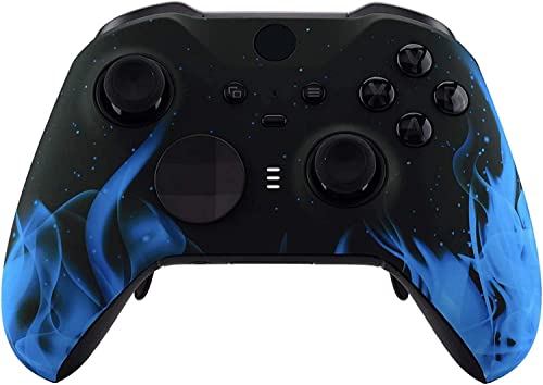 Custom Controllerzz Elite Series 2 Controller Compatible With Xbox One, Xbox Series S and Xbox Series X (Blue Flame)